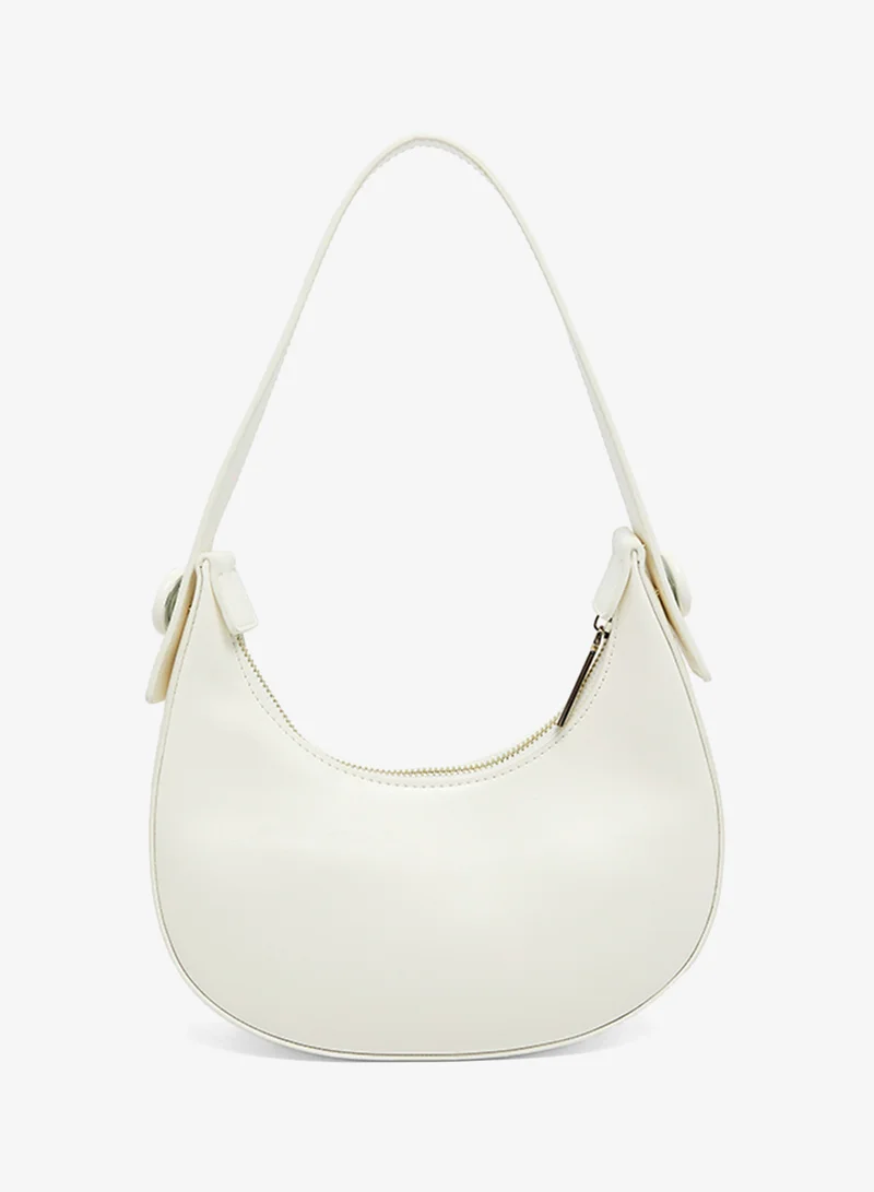 ناين ويست حقيبة كتف بتفاصيل شعار